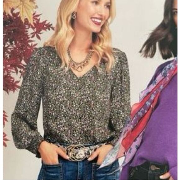 CAbi Chorus blouse floral print style 4161 sz Medium - Picture 1 of 4
